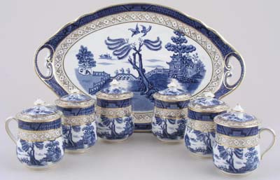Custard Cups on Tray c1910s